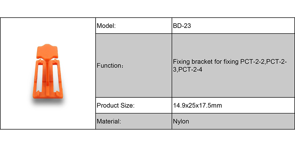 BD-23 PCT-2-2 PCT-2-3 PCT-2-4 PCT-2-5 accessoires