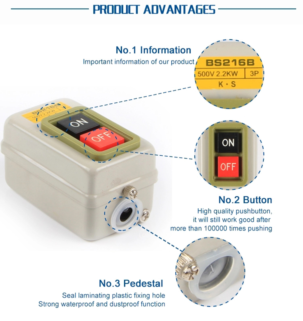 BS216B BS230B BS211B Power Push Button instruction