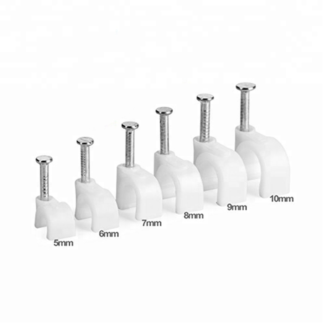 Cable clip with Steel Nail